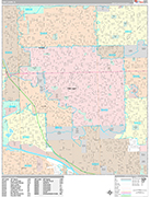 Oak Lawn  Wall Map Premium Style